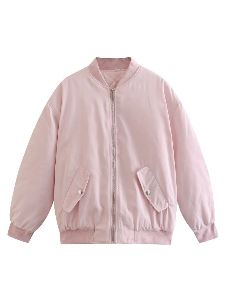 Chaqueta Bomber con Cierre de Cremallera para Mujer | Ideal para Uso Diario y Actividades al Aire Libre