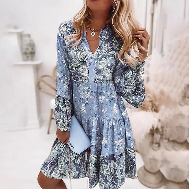 Vestido Midi Con Estampado Floral Y Corte Estructurado Para Mujer | Ideal Para Uso Diario Y Salidas Informales