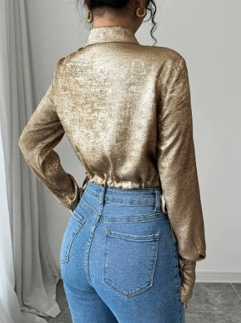 Blusa Cruzada Con Cierre Ajustable Para Mujer | Ideal Para Uso Diario