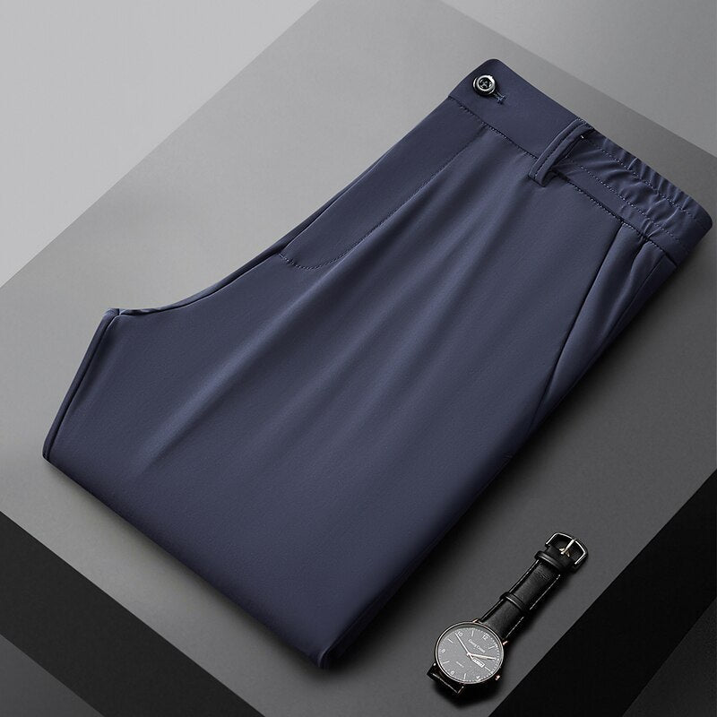 Pantalón Slim-Fit con Cierre de Cremallera para Hombre | Ideal para Entornos Profesionales