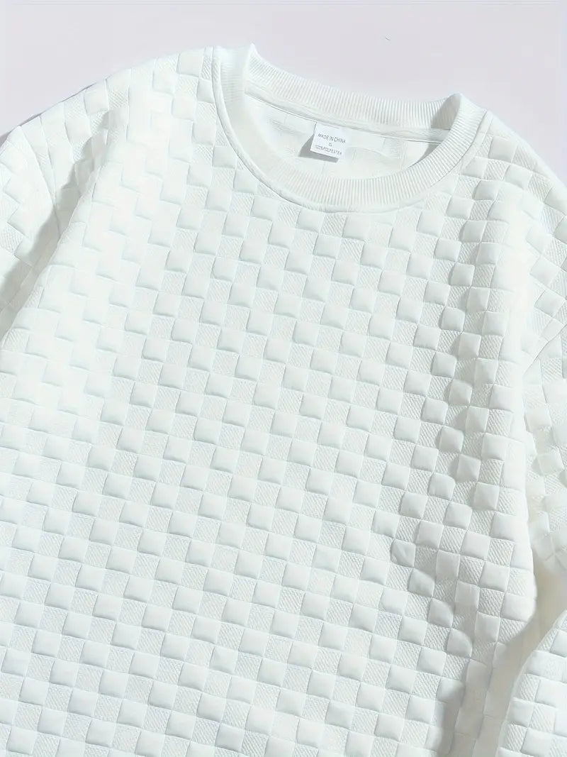 Sudadera Con Motivo Texturizado En Relieve Para Hombre | Ideal Para Uso Diario