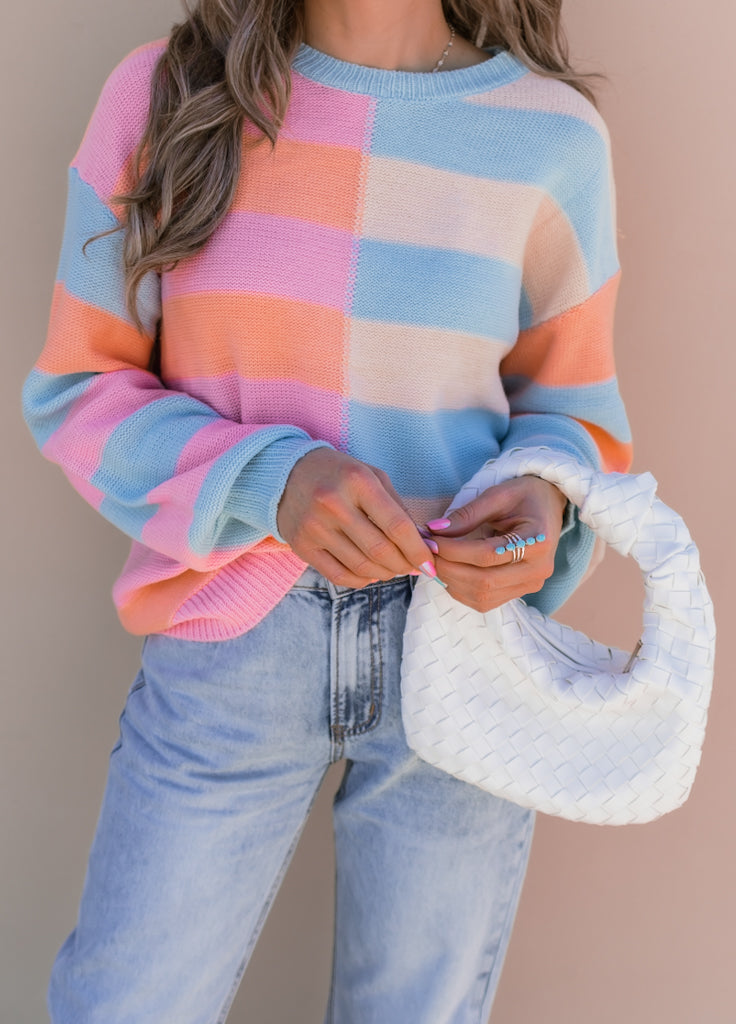 Jersey De Punto Con Rayas Multicolor Y Mangas Largas Para Mujer | Ideal Para Uso Diario