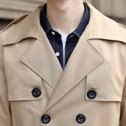 Trench Coat Largo con Corte Ajustado para Adultos | Ideal para Períodos de Entretiempo