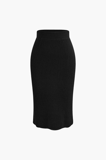 Conjunto De Dos Piezas Para Mujer Con Top Cruzado Y Falda Lápiz | Ideal Para Uso Diario Y Trabajo