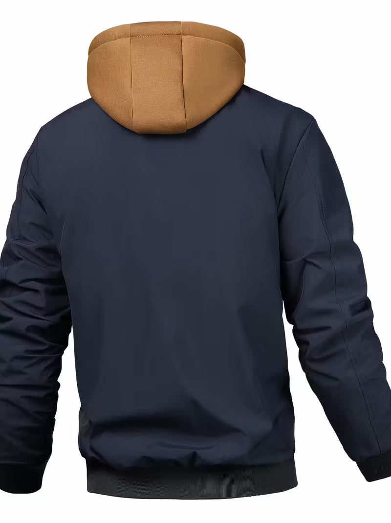 Chaqueta Con Cremallera Completa Y Capucha Integrada Para Hombre | Ideal Para Uso Diario Y Entretiempo