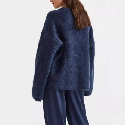 Suéter Oversized Con Diseño Liso Para Mujer | Ideal Para Otoño E Invierno