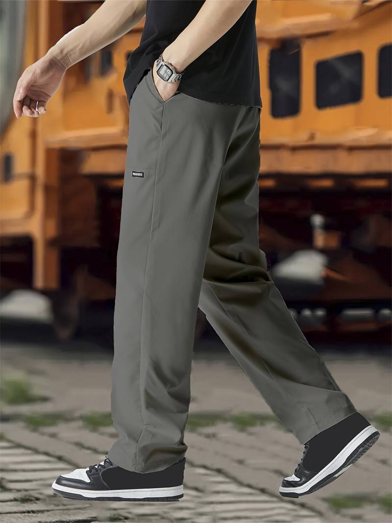 Pantalón con Cintura Elástica y Cordón Ajustable para Hombres | Ideal para Uso Diario y Salidas Informales