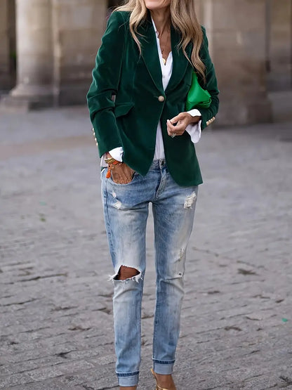 Blazer con Corte Ajustado para Mujer | Ideal para Uso Diario y Profesional