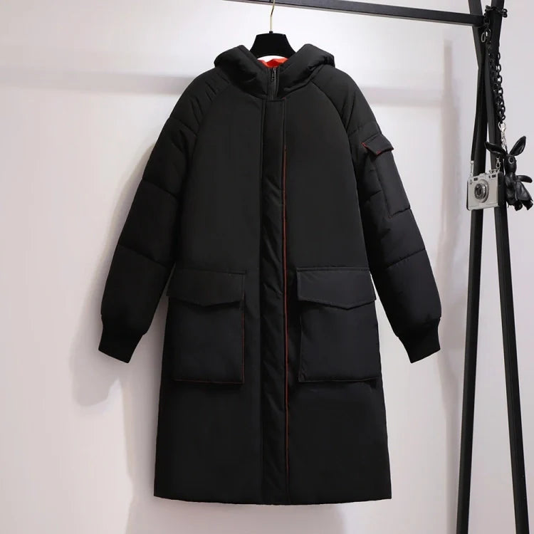 Abrigo Largo Acolchado Con Capucha Para Mujer En Tallas Grandes | Ideal Para Invierno