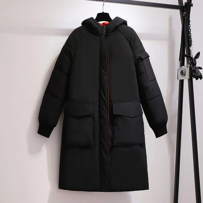 Abrigo Largo Acolchado Con Capucha Para Mujer En Tallas Grandes | Ideal Para Invierno