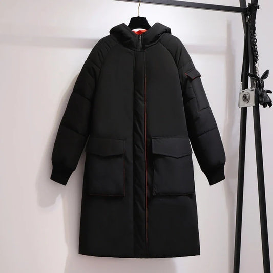 Abrigo Largo Acolchado Con Capucha Para Mujer En Tallas Grandes | Ideal Para Invierno