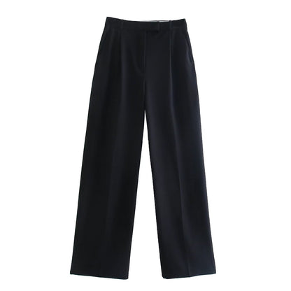 Pantalón de Pierna Ancha de Talle Medio para Mujer | Ideal para Uso Diario y Profesional