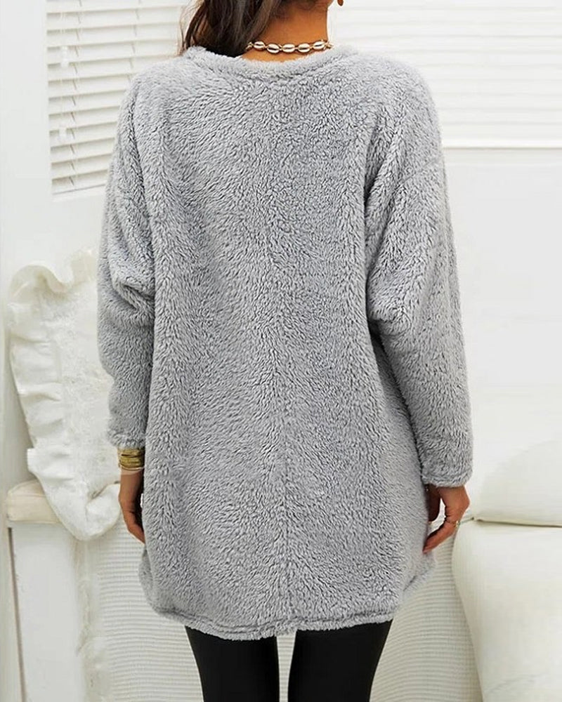 Jersey de Invierno con Cuello Redondo para Mujer | Ideal para Días Fríos