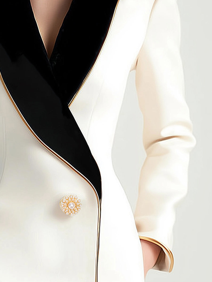 Blazer Entallado Con Corte Ligeramente Amplio Y Diseño Asimétrico Para Mujer | Ideal Para Uso Profesional O Diario