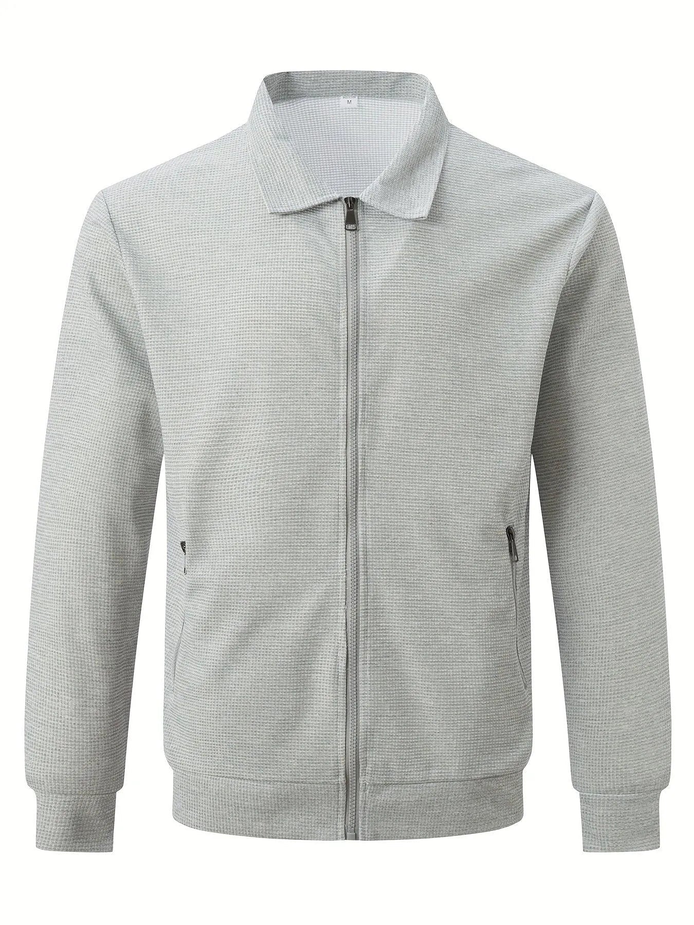 Chaqueta De Color Liso Con Diseño Flexible Para Hombre | Ideal Para Uso Diario Y Entretiempo