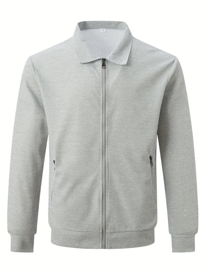 Chaqueta De Color Liso Con Diseño Flexible Para Hombre | Ideal Para Uso Diario Y Entretiempo
