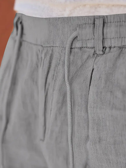 Pantalón Casual de Corte Amplio con Cintura Elástica y Cordón para Hombre | Ideal para Uso Diario