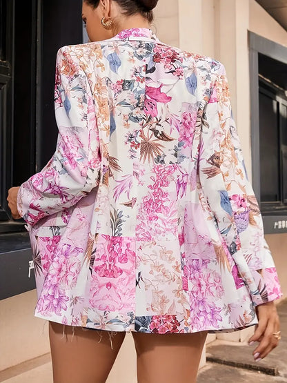 Blazer De Corte Recto Con Un Botón Y Bolsillos Con Solapa Para Mujer | Ideal Para Trabajo O Uso Diario