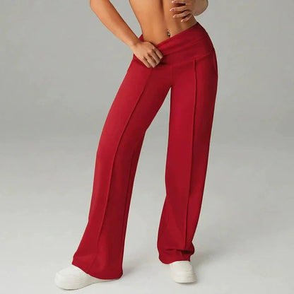 Pantalón De Talle Alto Con Cintura Integrada Y Piernas Anchas Para Mujer | Ideal Para Uso Diario
