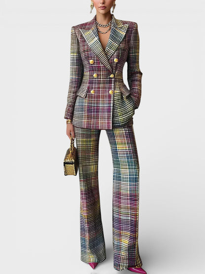Conjunto de Dos Piezas con Blazer Estructurado y Pantalón a Juego para Mujer | Ideal para Oficina o Uso Diario