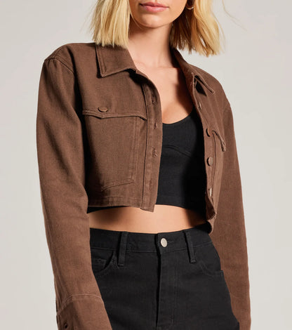 Chaqueta Corta con Botones y Bolsillos con Solapa para Mujer | Ideal para Uso Diario