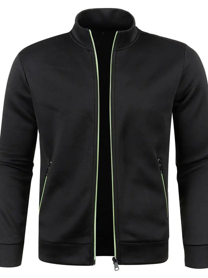 Chaqueta con Cierre de Cremallera y Cuello Alto para Hombre | Ideal para Actividades Deportivas