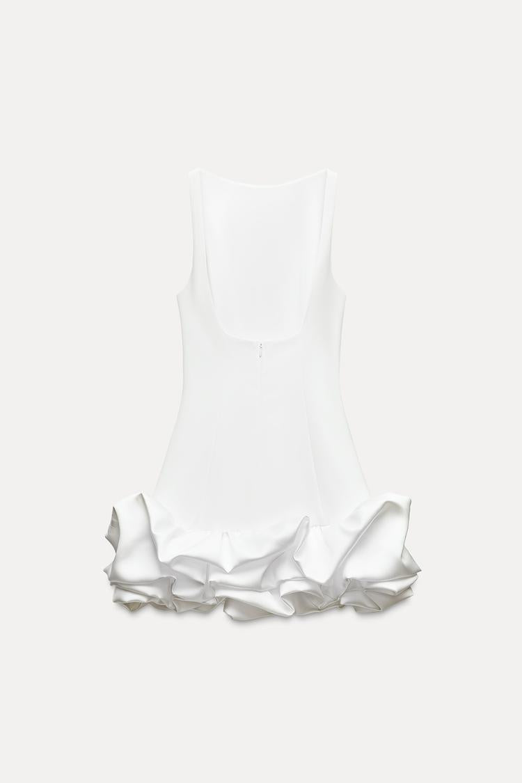 Vestido Corto Con Falda De Volantes Y Corte Ajustado Para Mujer | Ideal Para Eventos Y Ocasiones Nocturnas