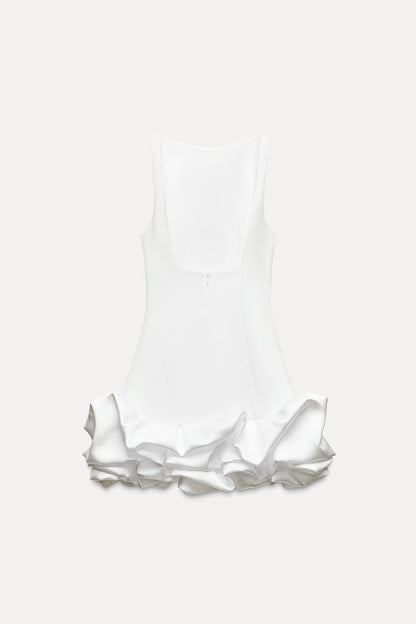 Vestido Corto Con Falda De Volantes Y Corte Ajustado Para Mujer | Ideal Para Eventos Y Ocasiones Nocturnas