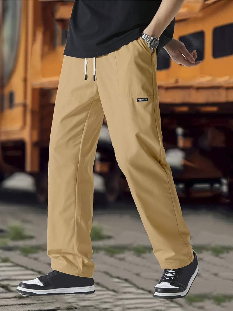 Pantalón con Cintura Elástica y Cordón Ajustable para Hombres | Ideal para Uso Diario y Salidas Informales