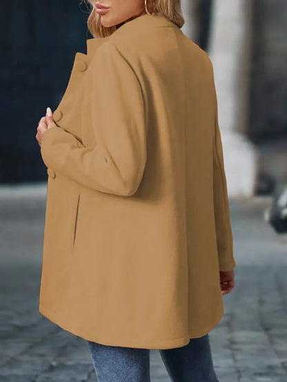 Blazer Sin Cuello Con Cierre De Botones Y Largo Medio Para Mujeres | Ideal Para Uso Diario O Entornos Formales