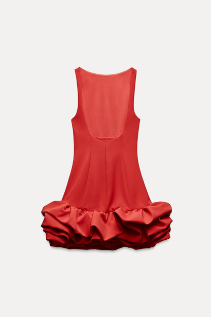 Vestido Corto Con Falda De Volantes Y Corte Ajustado Para Mujer | Ideal Para Eventos Y Ocasiones Nocturnas