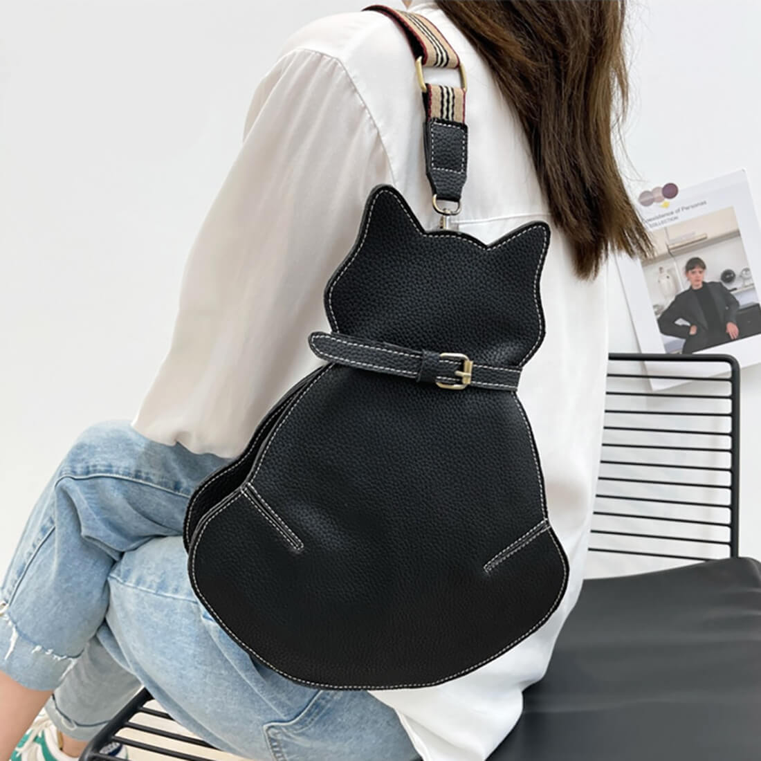 Bolso Bandolera Con Forma De Gato Para Mujer | Ideal Para Uso Diario