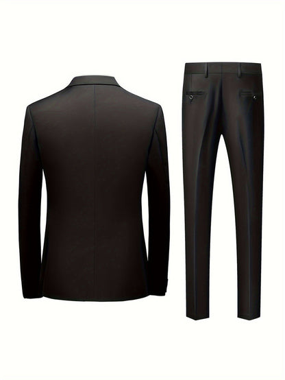 Traje de Dos Piezas con Chaqueta Estructurada para Hombre | Ideal para Eventos Formales