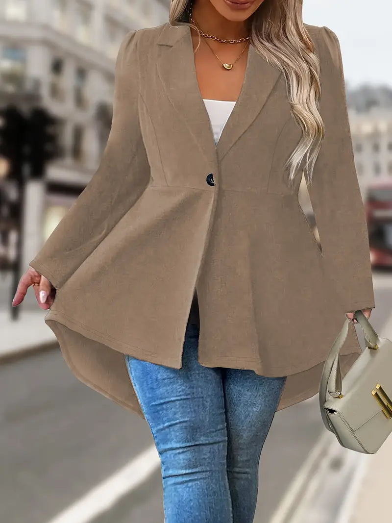 Blazer con Cierre de Un Botón para Mujer | Ideal para Uso Profesional y Semi-Formal