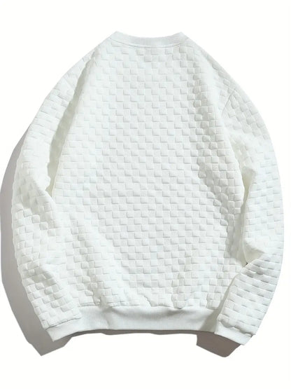 Sudadera Con Motivo Texturizado En Relieve Para Hombre | Ideal Para Uso Diario