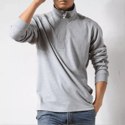 Polo de Hombre con Cremallera y Cuello Lapel | Ideal para Uso Diario y Contextos Semi-Formales