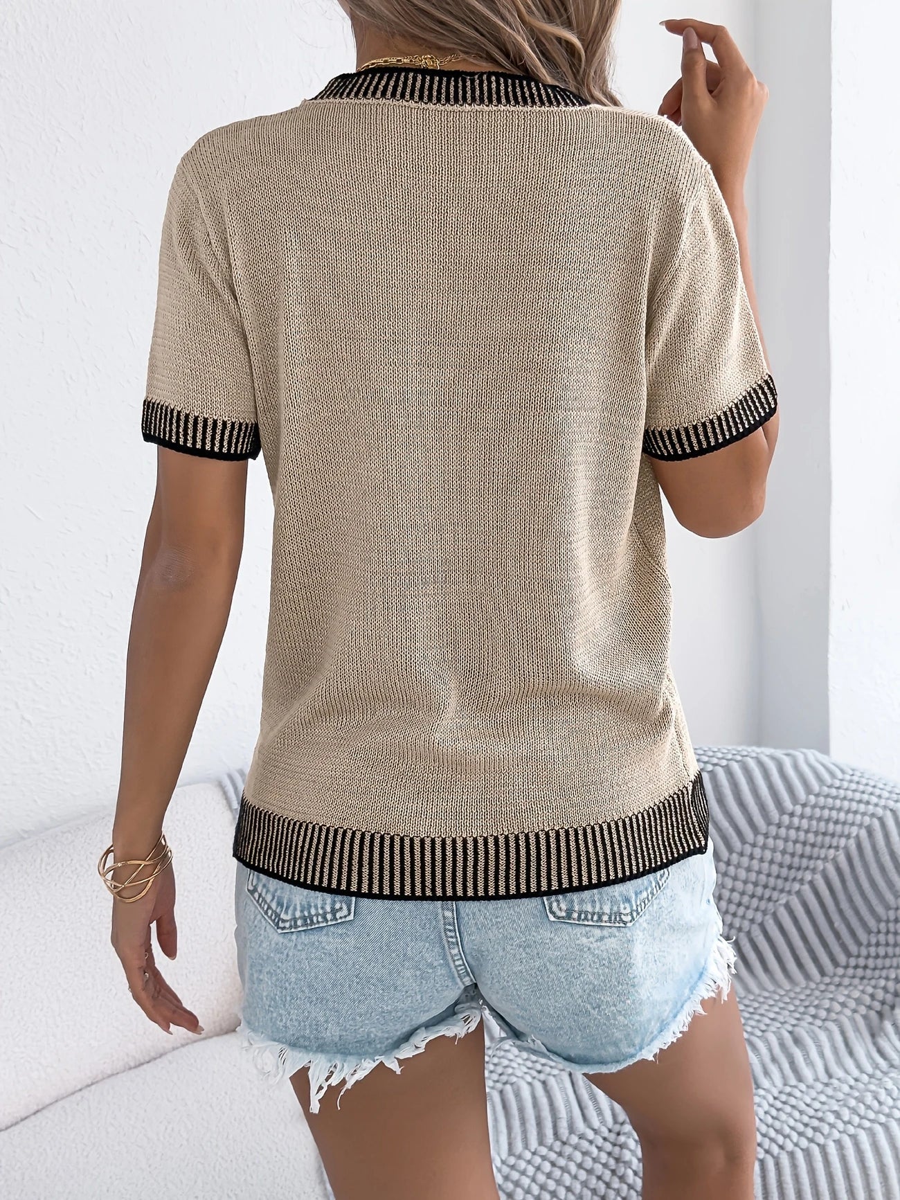 Top Con Cuello Redondo Y Corte Recto Para Mujer | Ideal Para Uso Diario