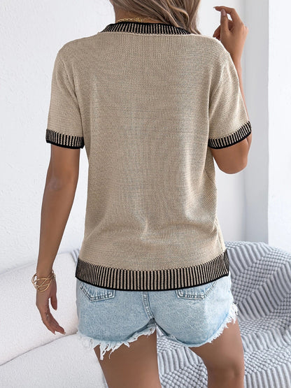 Top Con Cuello Redondo Y Corte Recto Para Mujer | Ideal Para Uso Diario