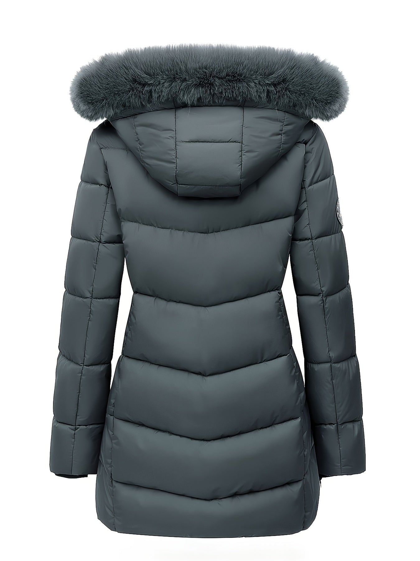 Abrigo Acolchado con Capucha y Bolsillos para Mujer | Ideal para Invierno y Entretiempo