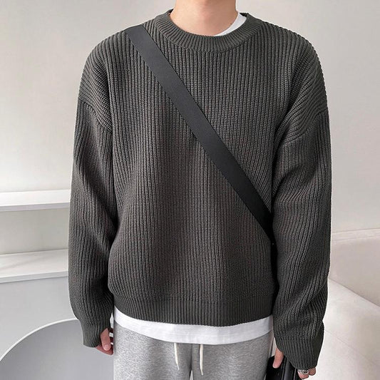 Jersey De Corte Relajado Con Textura Acanalada Para Hombres | Ideal Para Uso Diario E Informal