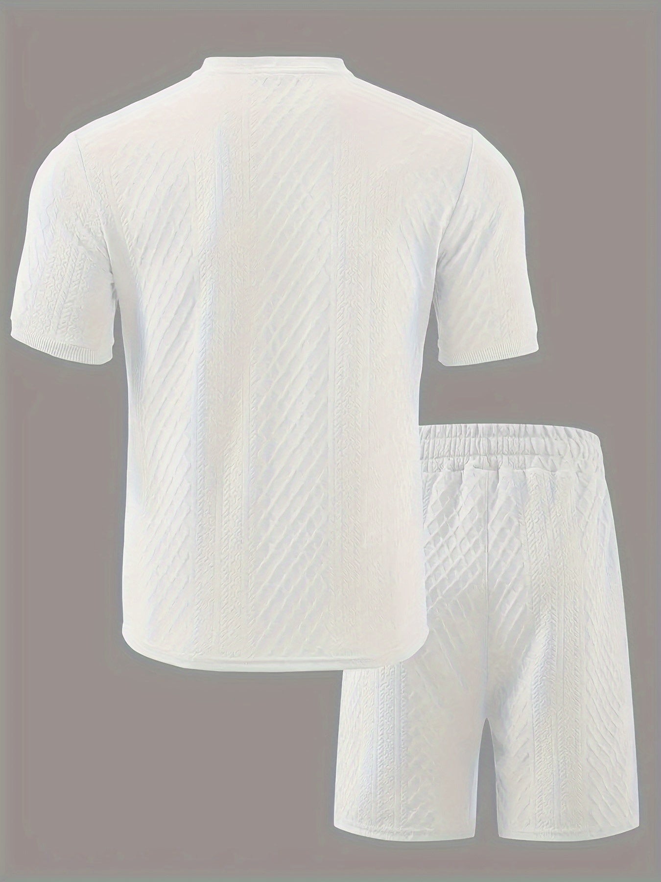 Conjunto de Dos Piezas con Camisa de Cuello Mao para Hombre | Ideal para Uso Diario