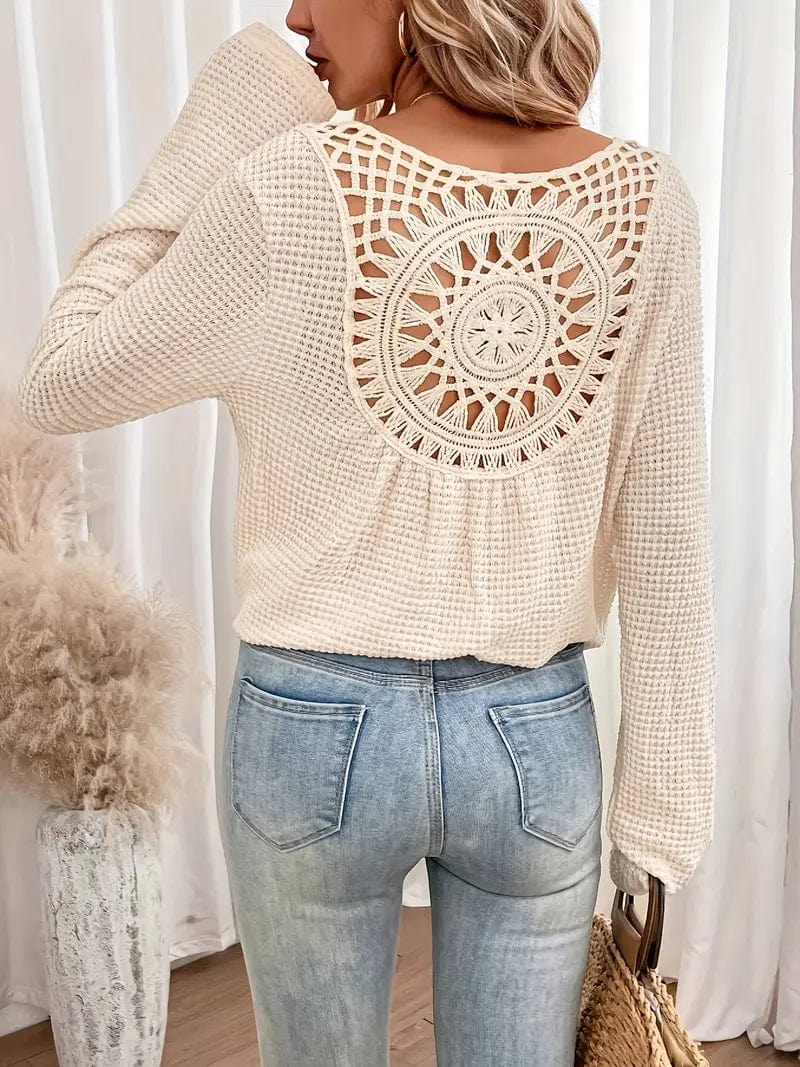 Jersey Con Cuello En V Y Textura Gofrada Para Mujer | Ideal Para Uso Diario U Ocasional