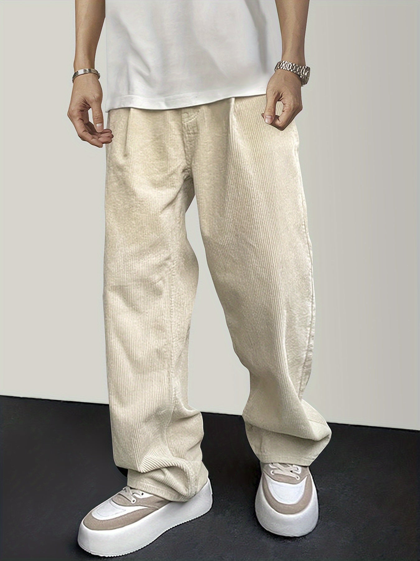 Pantalón Con Corte Recto Y Cintura Ajustable Para Adultos | Ideal Para Uso Diario E Informal