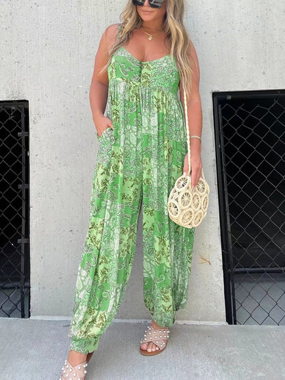 Mono con Estampado y Bolsillos Laterales para Mujer | Ideal para Uso Diario y Salidas Informales