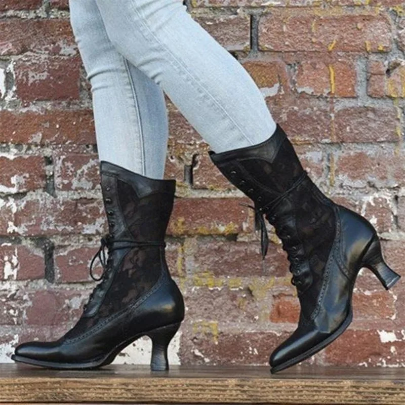 Botines Con Cremallera Lateral Y Tacón Medio Para Mujer | Ideal Para Otoño E Invierno