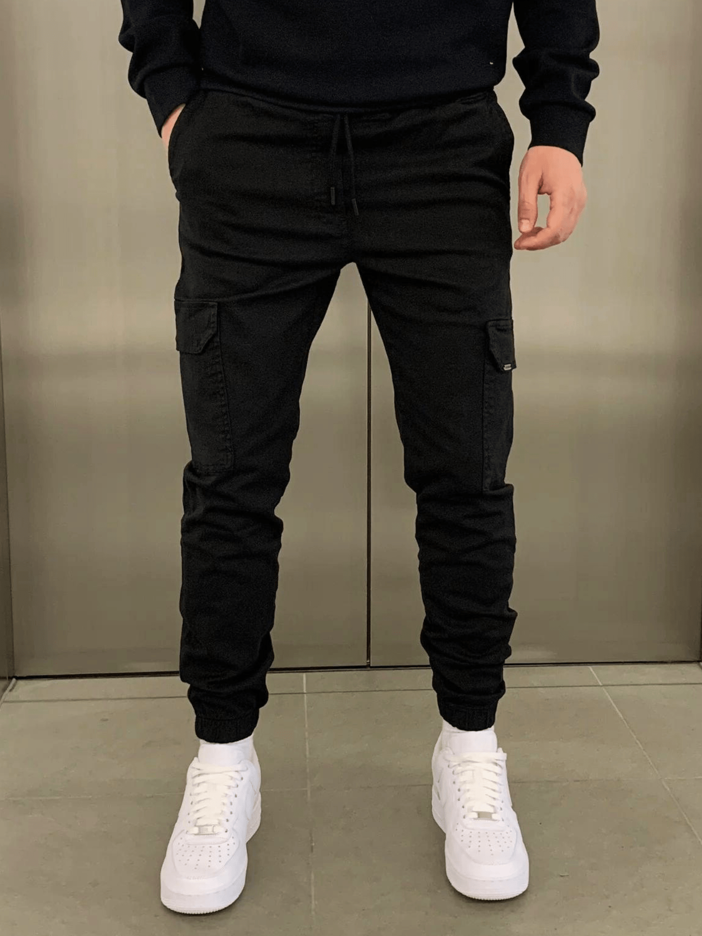 Pantalón Jogger Cargo con Corte Entallado y Cintura Elástica para Hombre | Ideal para Uso Diario