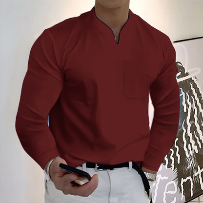 Camisa de Manga Larga con Cuello Estructurado para Hombre | Ideal para Uso Profesional y Diario
