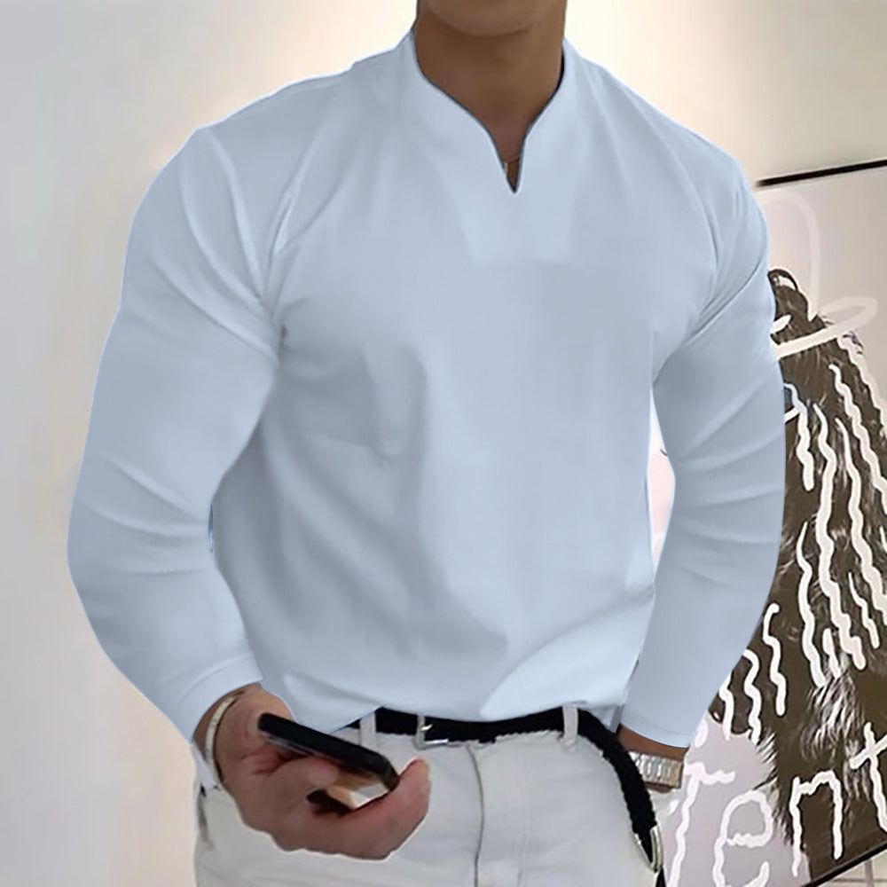 Camisa de Manga Larga con Cuello Estructurado para Hombre | Ideal para Uso Profesional y Diario