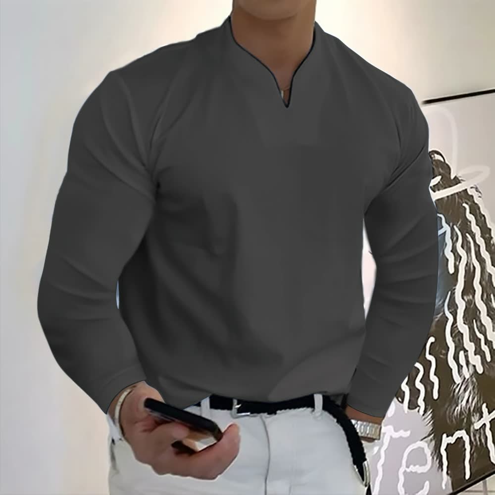 Camisa de Manga Larga con Cuello Estructurado para Hombre | Ideal para Uso Profesional y Diario