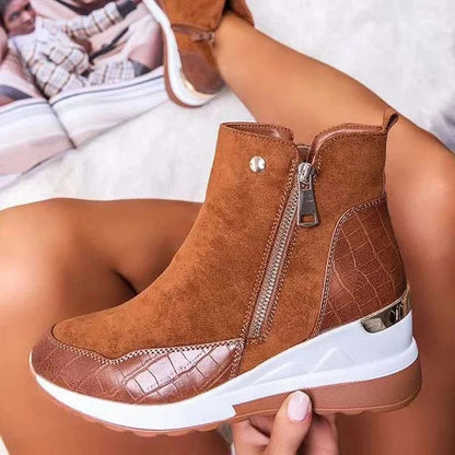 Botines Con Cremallera Doble Para Mujer | Ideal Para Uso Diario Y Temporada Fría